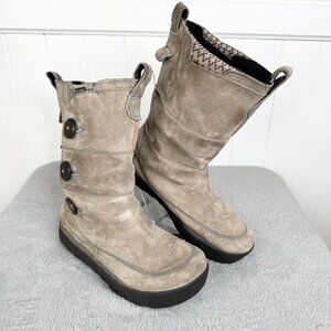 Merrell Waterproof Boots Womens Size 11 Tempest High Brindle Beige Suede J75200